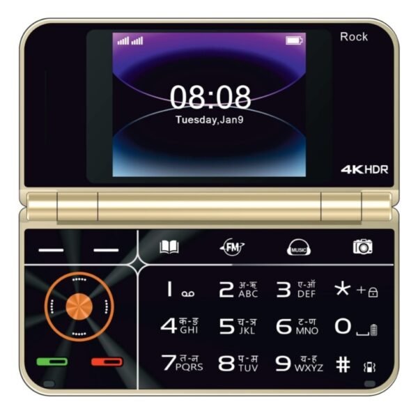 SiaVolt FM 1 Flip Smart Mobile Phone Dual SIM Dual Display Phone (Black)