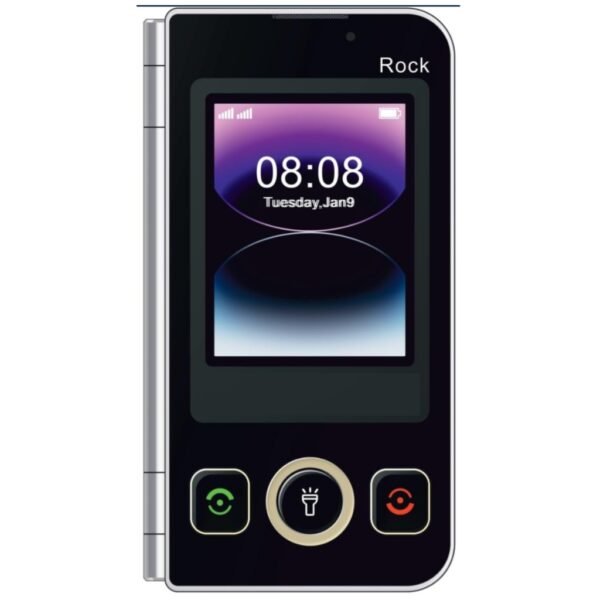 SiaVolt All New FOLD PRO Dual Display Keypad Mobile Phone With 2.8" & 2.4" Big Display | Flip Fold Feature Phone | Silver